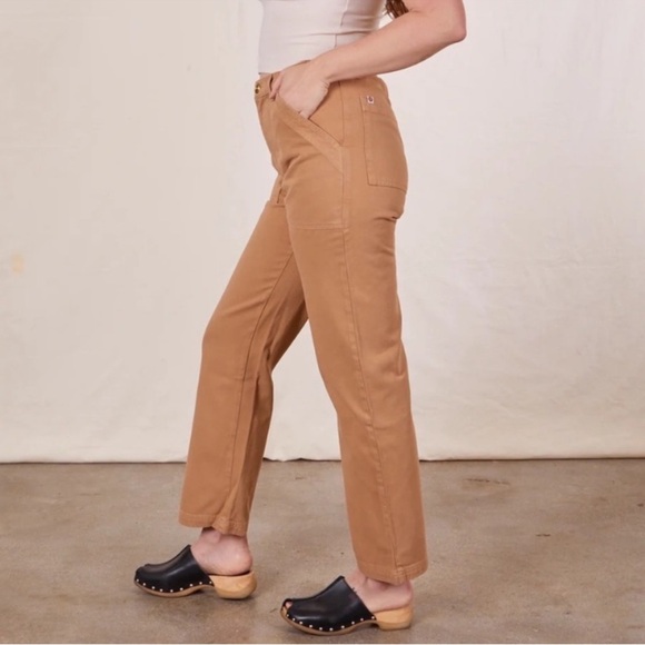 Big Bud Press Tan Work Pants Cotton Twill Straight Leg High Waisted Utility XXS - Picture 12 of 12